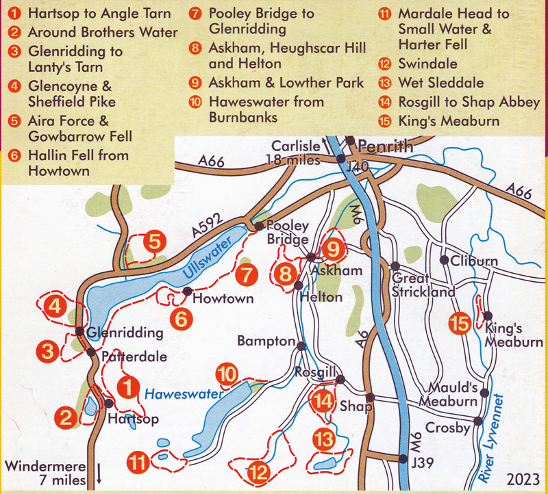Walks around Ullswater Footprint Map-Guide