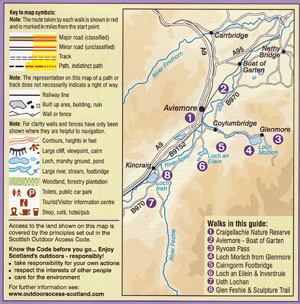 Aviemore Walks Map/Guide 